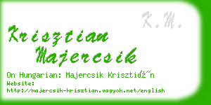 krisztian majercsik business card